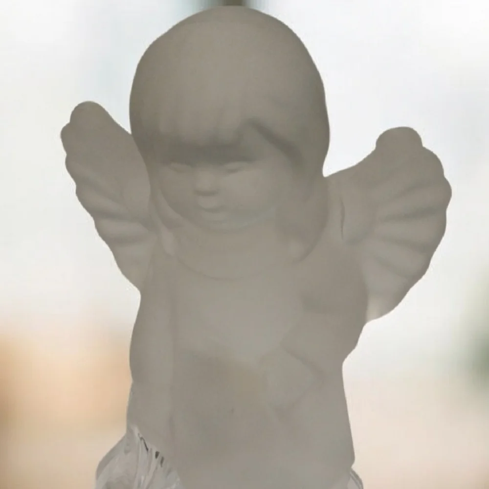Frosted Glass Angel Figurine